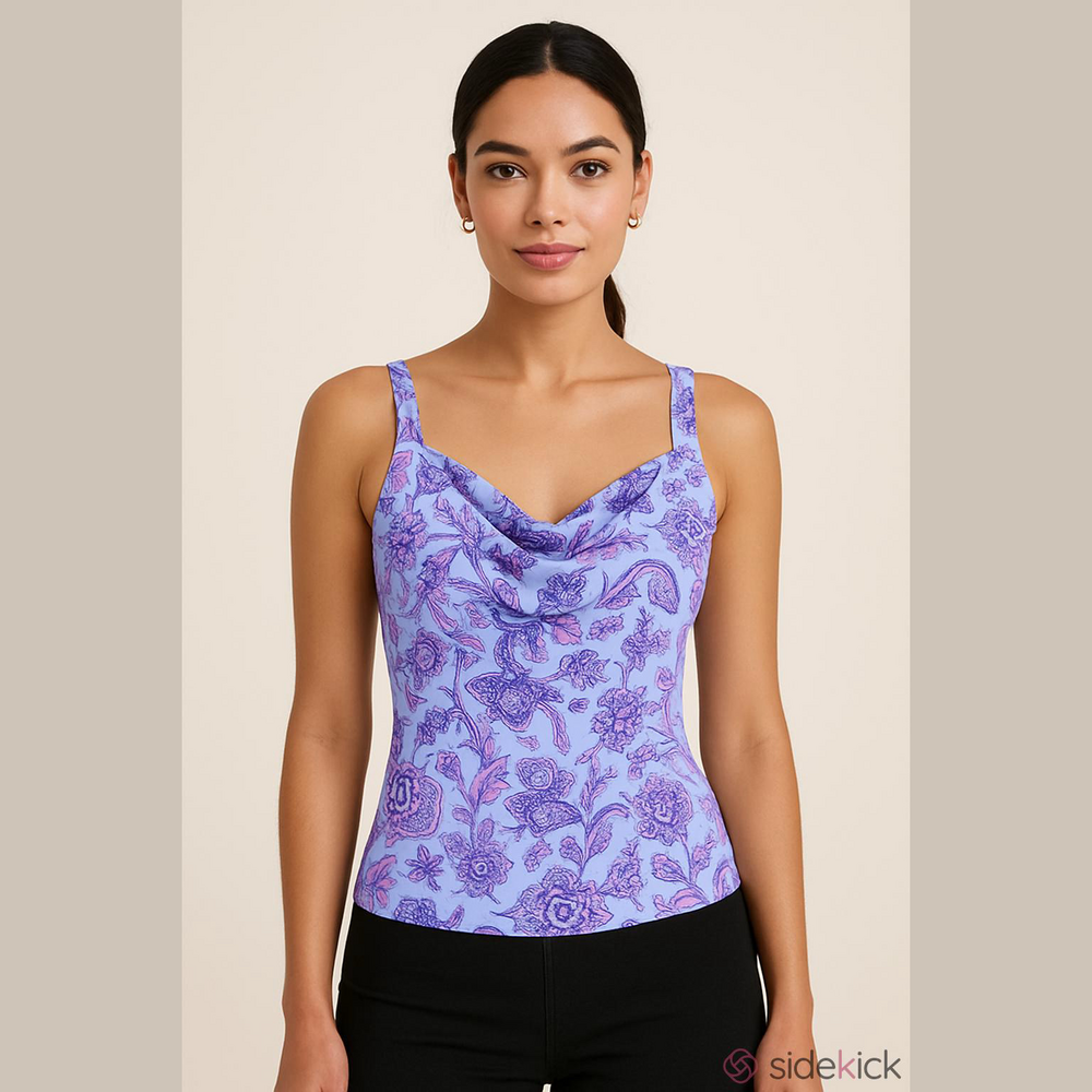 ✔️Very cute, bathing suit, top, pink and purple with built in bra